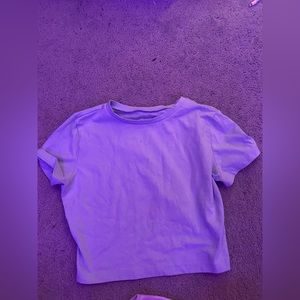 Girls teal crop top t shirt
